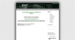 Desktop Screenshot of ie327.cankaya.edu.tr